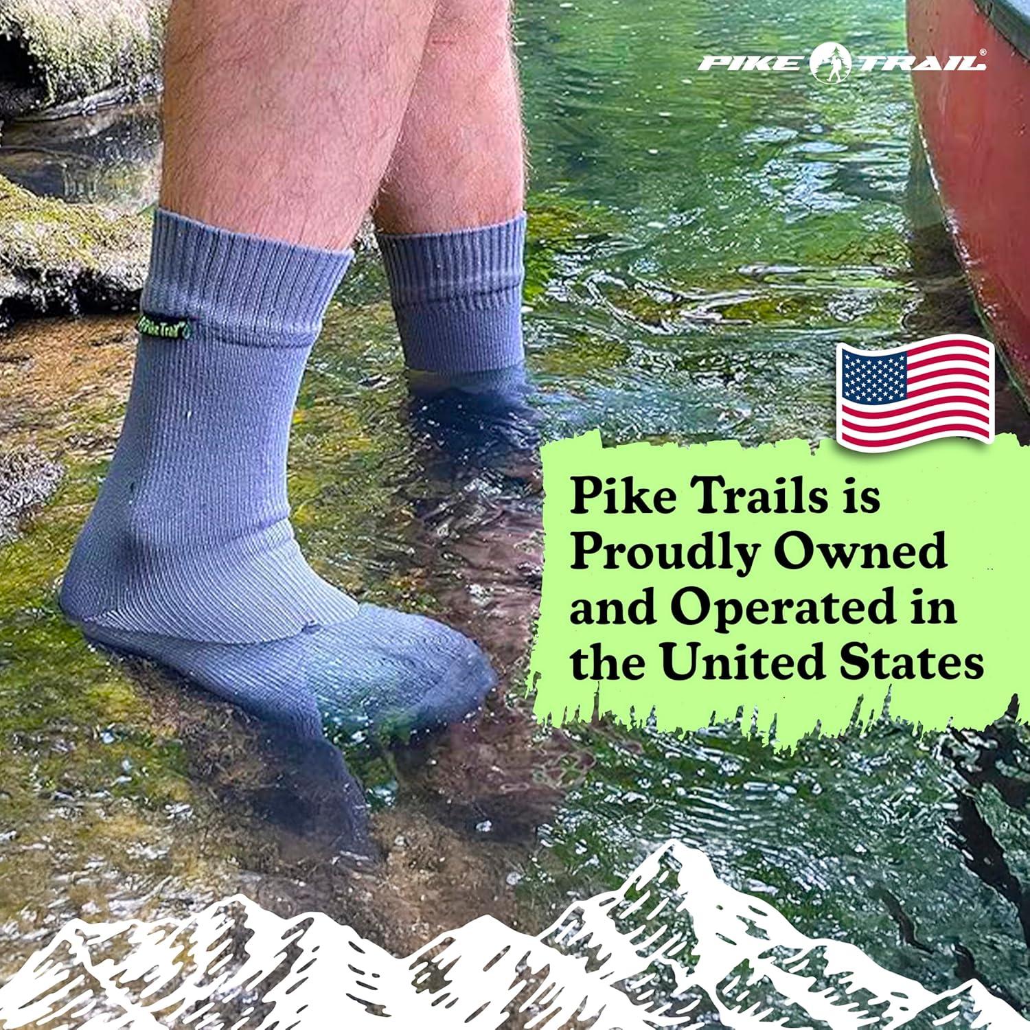imagePike Trail Breathable Waterproof Socks Ideal Hiking Trekking Wading Fishing and Camping EssentialsGreyBlack