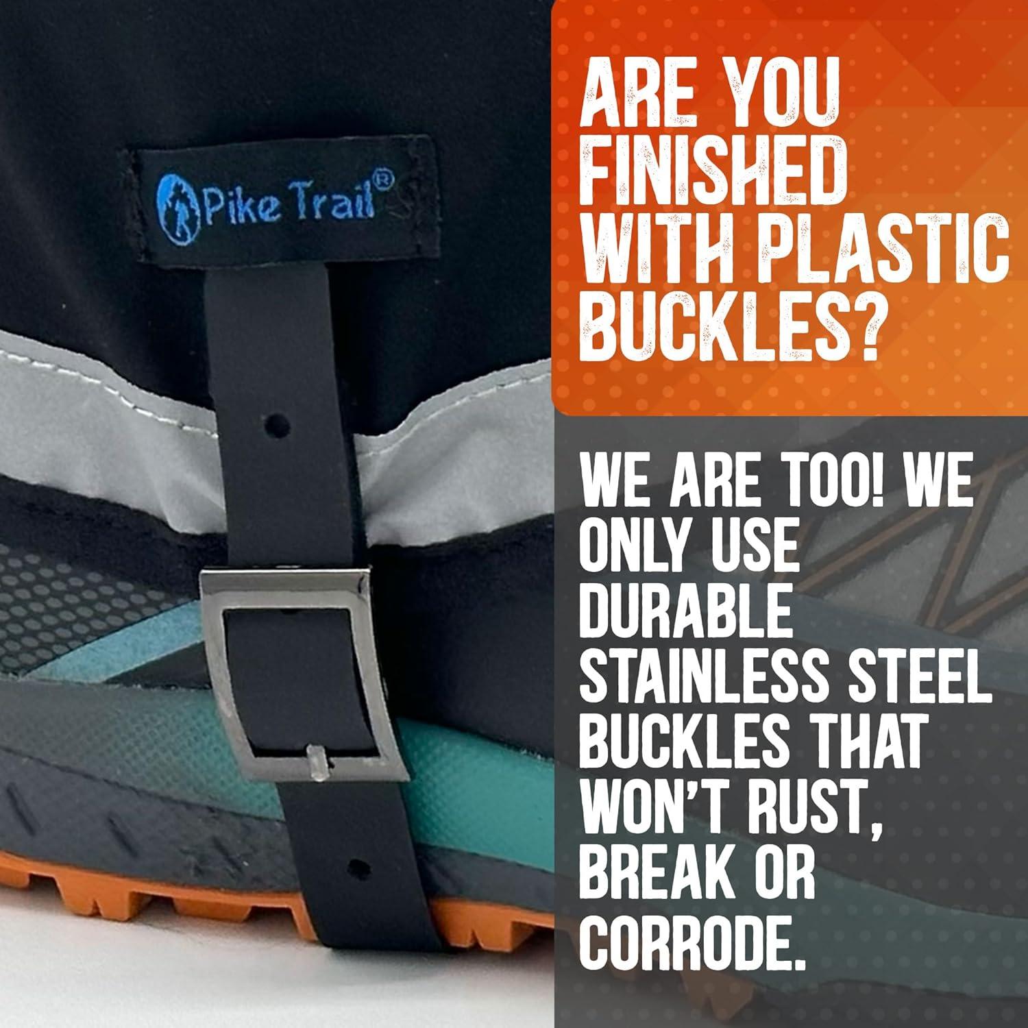 imagePike Trail Mid Length Gaiters for Hiking in Mud Sand and Snow Running Hunting Mountain Climbing or Walking