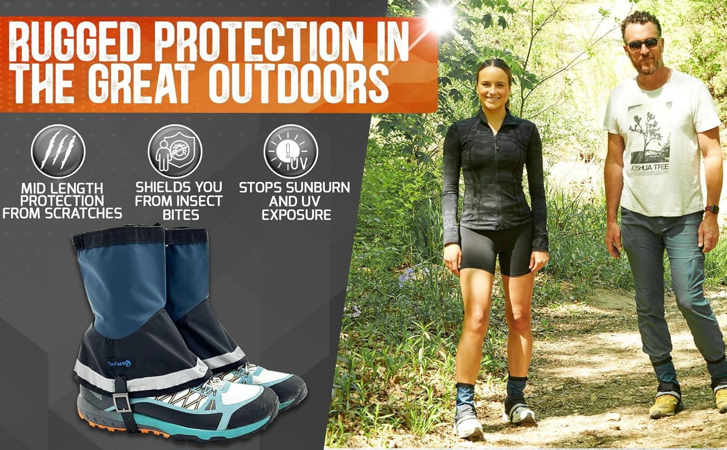 imagePike Trail Mid Length Gaiters for Hiking in Mud Sand and Snow Running Hunting Mountain Climbing or Walking