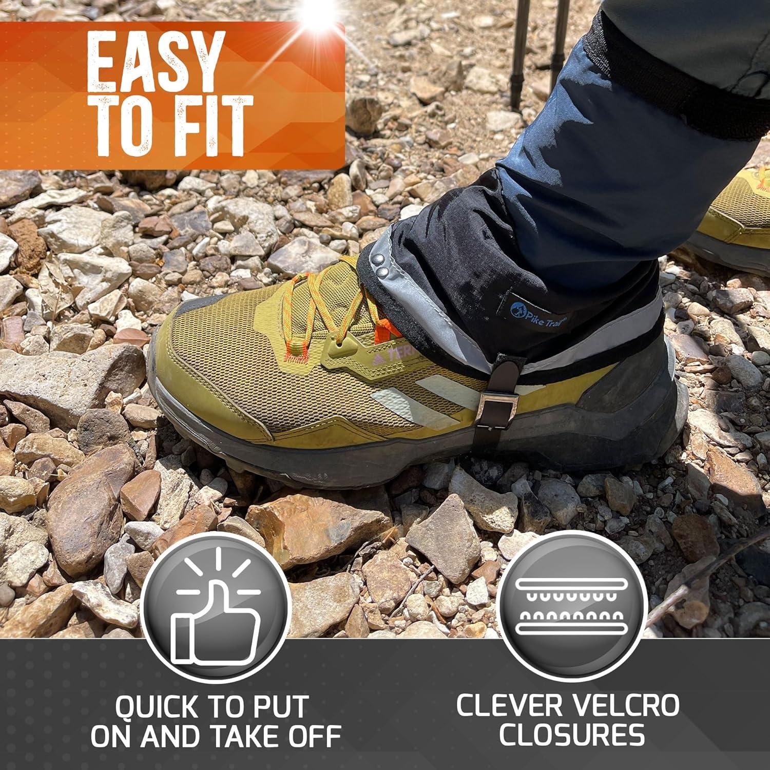 imagePike Trail Mid Length Gaiters for Hiking in Mud Sand and Snow Running Hunting Mountain Climbing or Walking