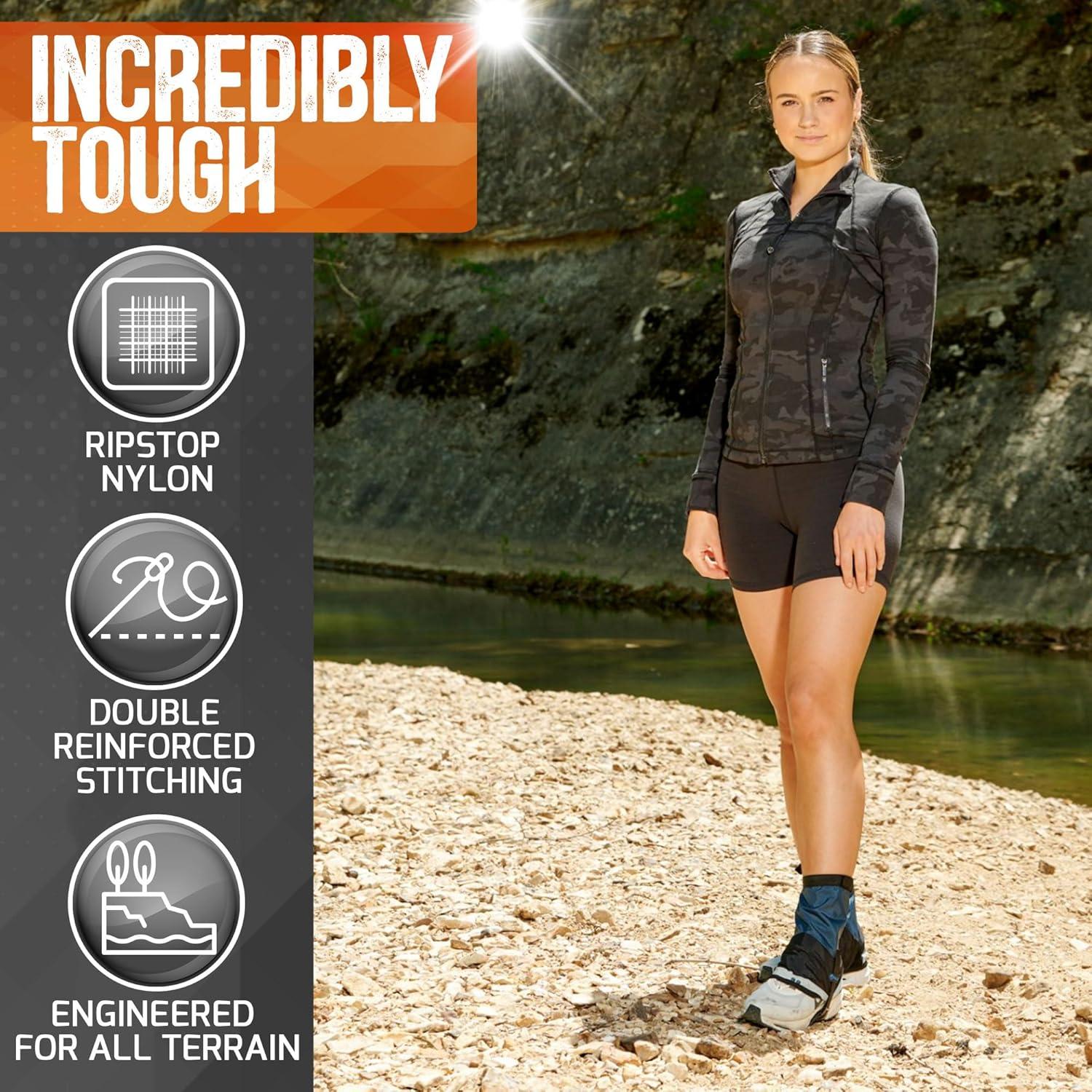 imagePike Trail Mid Length Gaiters for Hiking in Mud Sand and Snow Running Hunting Mountain Climbing or Walking