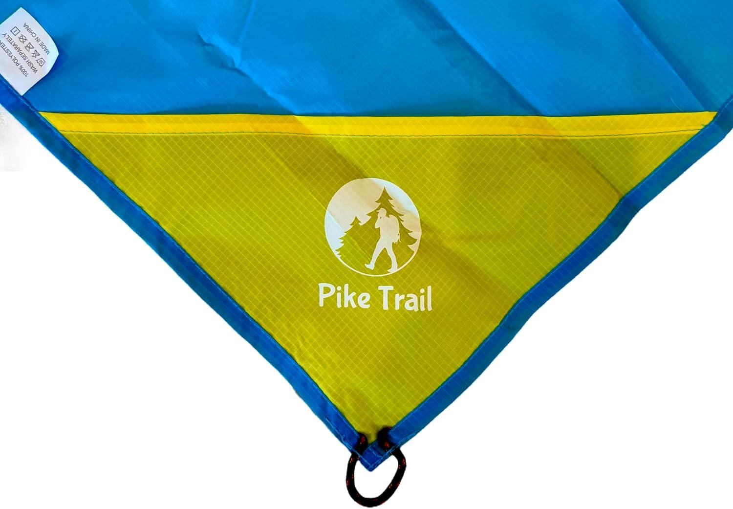 imagePike Trail Pocket Beach Blanket 60 in X 56 in Lightweight Sand Proof Picnic Blankets Compact Outdoor Blankets Waterproof Pocket Blanket for Hiking Camping Picnics Travel and Beach TripsBlueYellow