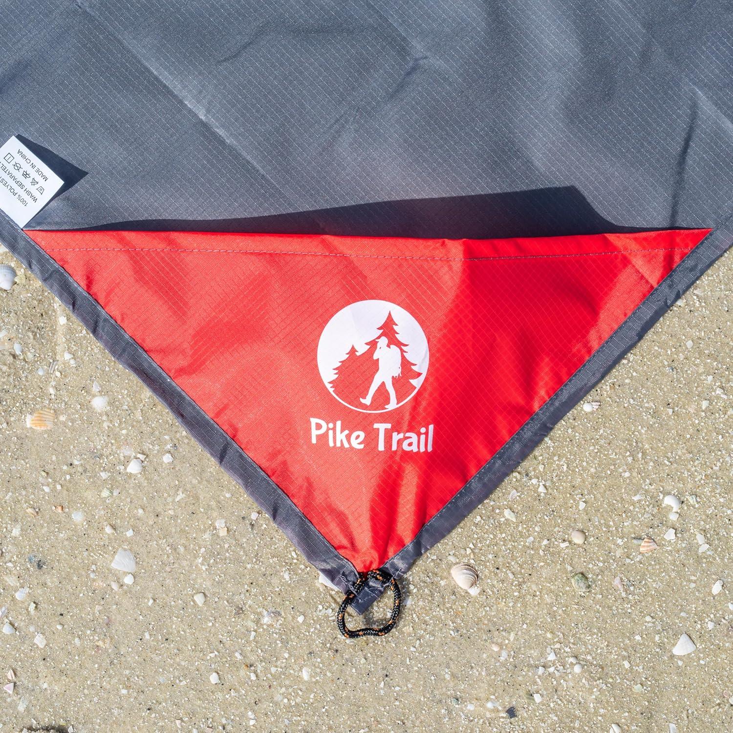imagePike Trail Pocket Beach Blanket 60 in X 56 in Lightweight Sand Proof Picnic Blankets Compact Outdoor Blankets Waterproof Pocket Blanket for Hiking Camping Picnics Travel and Beach TripsCherry Red