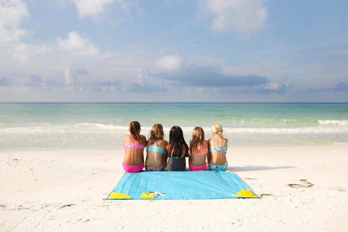 imagePike Trail Pocket Beach Blanket 60 in X 56 in Lightweight Sand Proof Picnic Blankets Compact Outdoor Blankets Waterproof Pocket Blanket for Hiking Camping Picnics Travel and Beach TripsApple Green
