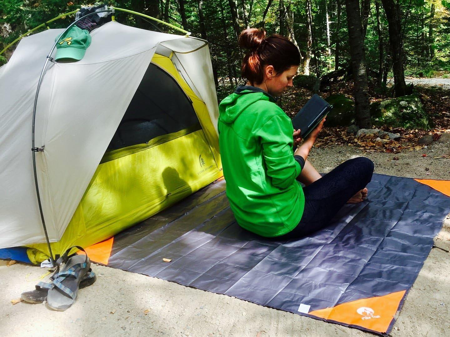 imagePike Trail Pocket Beach Blanket 60 in X 56 in Lightweight Sand Proof Picnic Blankets Compact Outdoor Blankets Waterproof Pocket Blanket for Hiking Camping Picnics Travel and Beach TripsDigital Camo