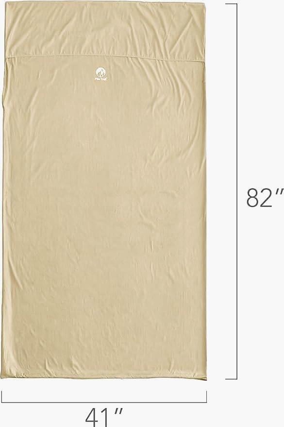 imagePike Trail Sleeping Bag Liner Travel and Camping Sheet Lightweight and Compact Insert with Full Length Zipper and GuaranteeBeach Latte