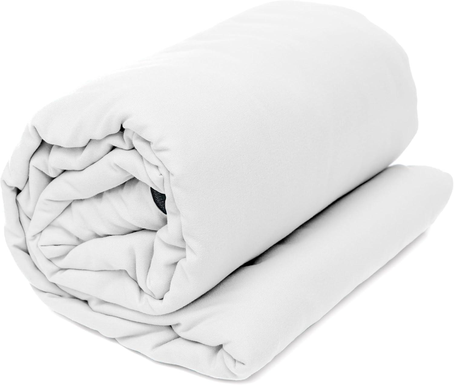 imagePike Trail Sleeping Bag Liner Travel and Camping Sheet Lightweight and Compact Insert with Full Length Zipper and GuaranteeWhite Cloud