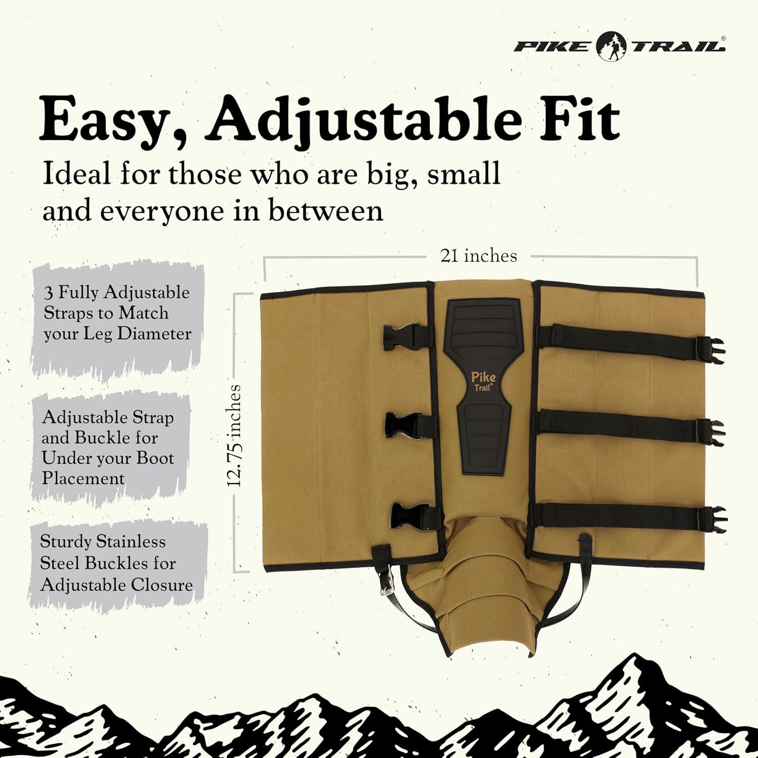 imagePike Trail Snake Leg Gaiters Protection for Hikers and Hunters Waterproof Bite Protective Durable AntiSnake Leg GearCoyote Tan
