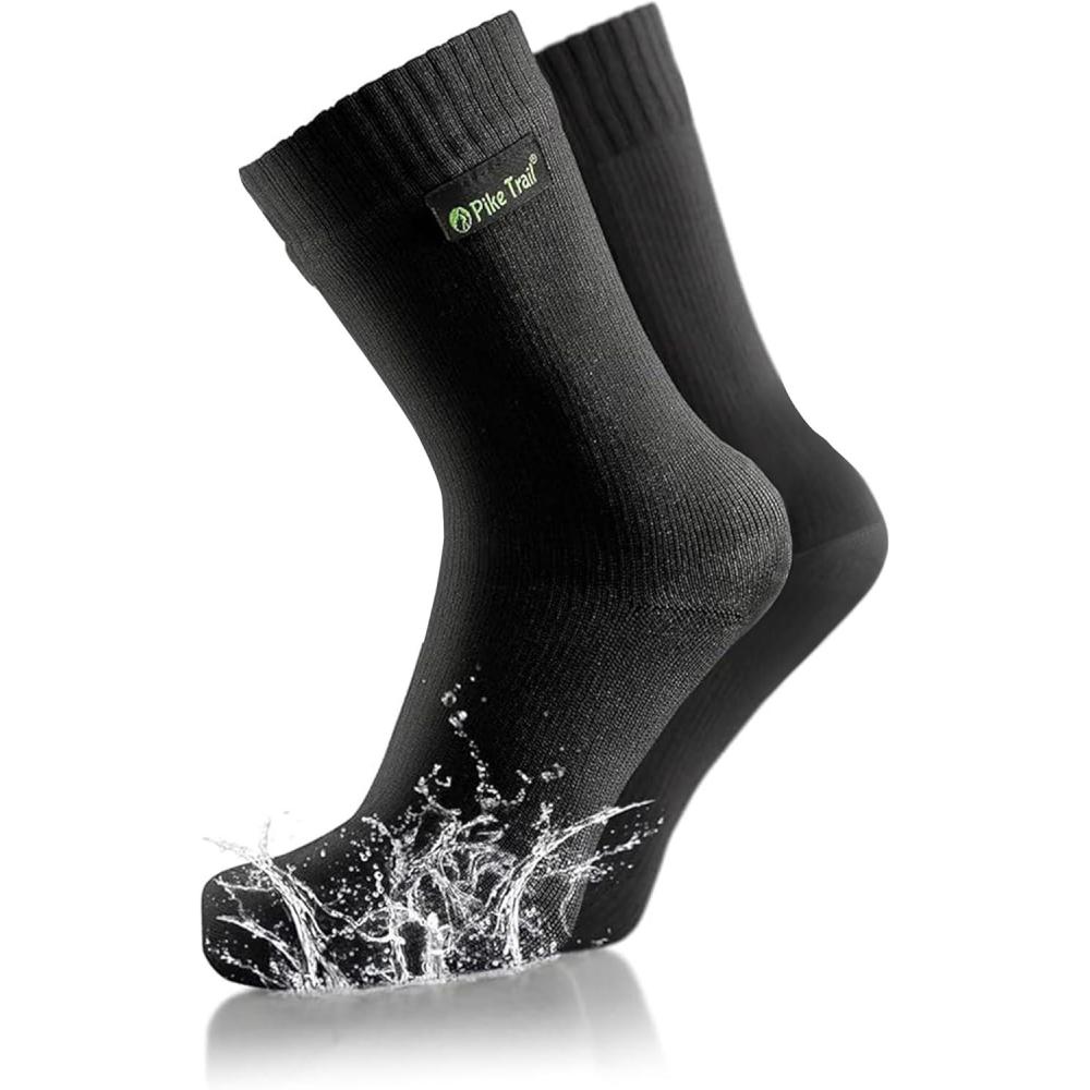 imagePike Trail Breathable Waterproof Socks Ideal Hiking Trekking Wading Fishing and Camping EssentialsBlack