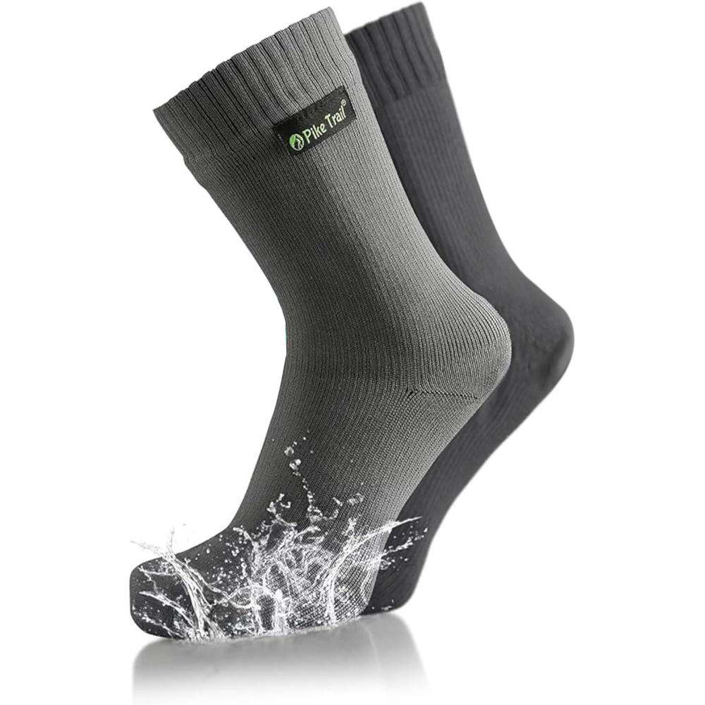 imagePike Trail Breathable Waterproof Socks Ideal Hiking Trekking Wading Fishing and Camping EssentialsOvercast Grey