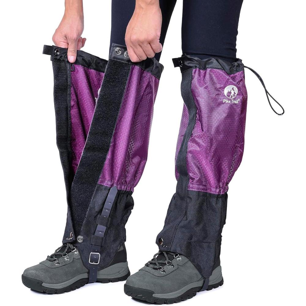 imagePike Trail Adjustable Leg Gaiters Lightweight Waterproof Leg Guards for Men ampamp Women Hiking Essentials Ideal for Hunting Trekking ampamp Fishing 1 PairLavender Escape