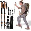 imagePike Trail Trekking Poles  Lightweight Carbon Fiber Collapsible Sticks for Walking and Hiking  for Men and Women  Adjustable Height and Retractable Design  Carry Bag and Attachments IncludedForest Green