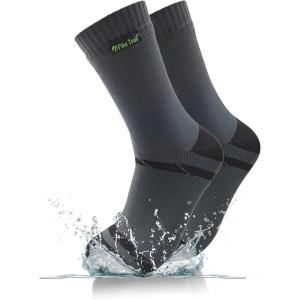 Pike Trail – Breathable, Waterproof Socks Ideal Hiking, Trekking, Wading, Fishing and Camping Essentials(Grey/Black)