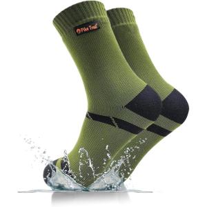 Pike Trail – Breathable, Waterproof Socks Ideal Hiking, Trekking, Wading, Fishing and Camping Essentials(Pine)