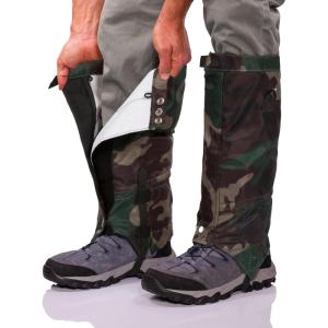Pike Trail Adjustable Leg Gaiters – Lightweight, Waterproof – Leg Guards for Men & Women – Hiking Essentials Ideal for Hunting, Trekking & Fishing – 1 Pair(Old Woodland Camo)