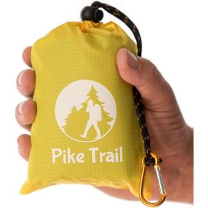 Pike Trail Pocket Beach Blanket (60 in X 56 in) – Lightweight Sand Proof Picnic Blankets, Compact Outdoor Blankets, Waterproof Pocket Blanket for Hiking, Camping, Picnics, Travel and Beach Trips(Blue/Yellow)