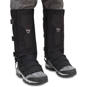 Pike Trail Snake Leg Gaiters: Protection for Hikers and Hunters – Waterproof, Bite Protective, Durable, Anti-Snake, Leg Gear(Black)