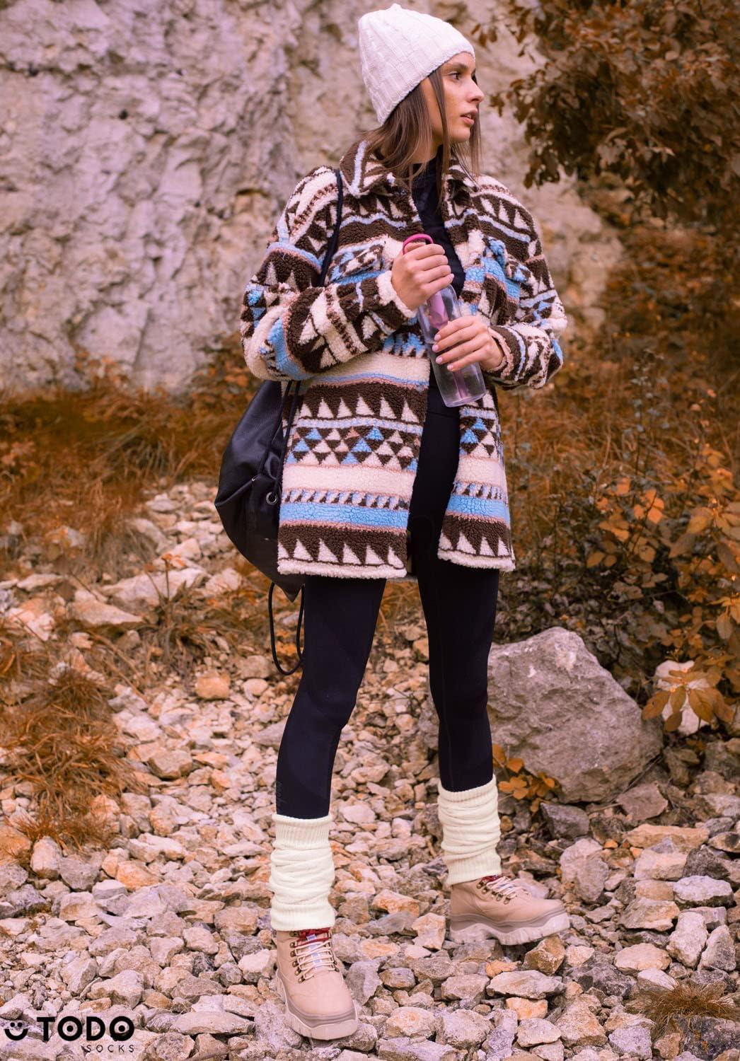 imageTODO Jambires Gutres Femme en Laine douces souples pour lhiver quand il fait froidcru