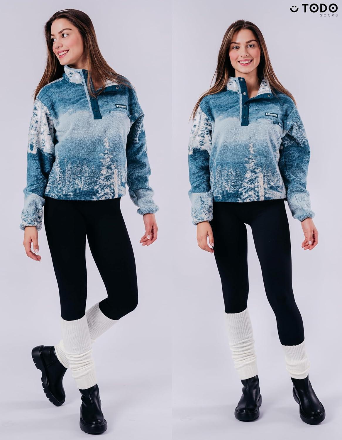 imageTODO Jambires Gutres Femme en Laine douces souples pour lhiver quand il fait froidcru