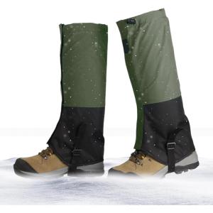 Guêtres de Randonnée,Guêtres de Randonnée Imperméables Anti-Serpents,Protège-Jambes Réglable Léger pour – Escalade Neige Trail Chasse Hivernale Aquatique Activités(Vert de l&rsquo;armée)