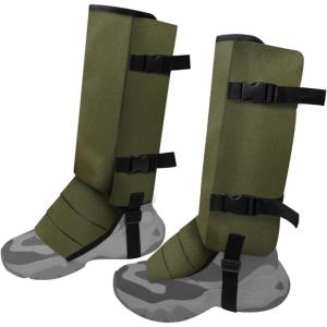 TRIWONDER Guêtres Anti-Morsure de Serpent Guêtres Jambières pour Homme Femme Randonnée Chasse Escalade Marche(Vert armé)