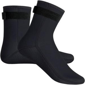 Didiseaon Chaussettes De Plongée Étanches Chaussettes De Natation XL en Matériau Chaud Noir, Antidérapantes Et Résistantes, Conçues Plongée sous-Marine, Natation Hivernale Et Plage