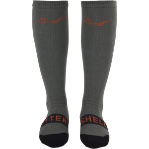 OTTERSHELL Chaussettes longueur genou étanches en laine mérino. Chaud et respirant. Tissu composite à 3 couches, anti-humidité pour la randonnée, la randonnée, le ski(Vert armée – L)