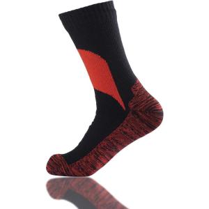 Chaussettes imperméables pour homme et femme. Pour les activités de plein air, 100 % imperméables, respirantes, coupe-vent, golf, patinage, cyclisme, randonnée, pêche(Rouge)