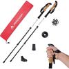 imageATACAMA Baton de Randonne Bton De Marche Pliable Tlescopique Fibre de Carbone Aluminium Homme Femme Enfant Batons De Randonne Ultralger Stable Bton De Marche Nordique Poigne Lige 63135cmPro  100 Fibre de Carbone 220g  Tlscopique