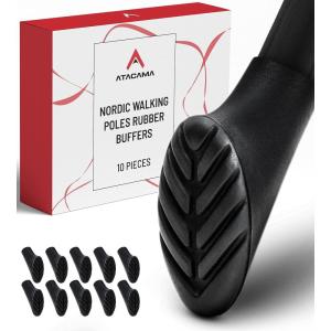 ATACAMA Baton de Randonnée Bâton De Marche Pliable Télescopique Fibre de Carbone Aluminium Homme Femme Enfant Batons De Randonnée Ultraléger Stable Bâton De Marche Nordique Poignée Liège (63-135cm)(10 tampons en caoutchouc)