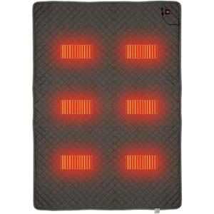 Electric Coussin de Sac de Couchage Chauffant, Support d&rsquo;alimentation USB 5 V Doublure de Sac de Couchage, Couverture Chauffante avec Sac Portable pour Le Camping, La Randonnée(Coffee)