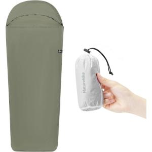 Naturehike Sac de Couchage de Refuge Ultralight Liner Seulement 128g Couverture de Voyage avec Small Pack Size Sac de Couchage Intérieur pour Le Backpacking, Les Auberges, Le Camping(Vert)