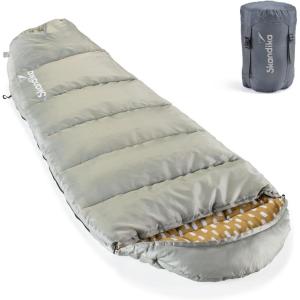 Skandika Vegas Junior | Sac de Couchage Enfant Momie, Doublure intérieure Douce, Hydrofuge, 3 Saisons, jusqu&rsquo;à -12 °C, 170 x 70 cm, Duvet Enfant, Camping, randonnée, Trekking(Sauge)