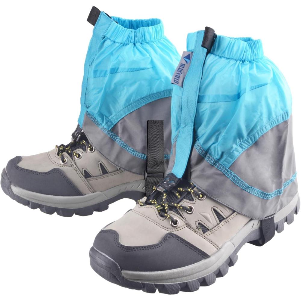 imageAzarxis Gutres Randonne Basses Gutres Cheville Impermables pour Homme Femme Trail Marche Escalade Chasse SkiBleu