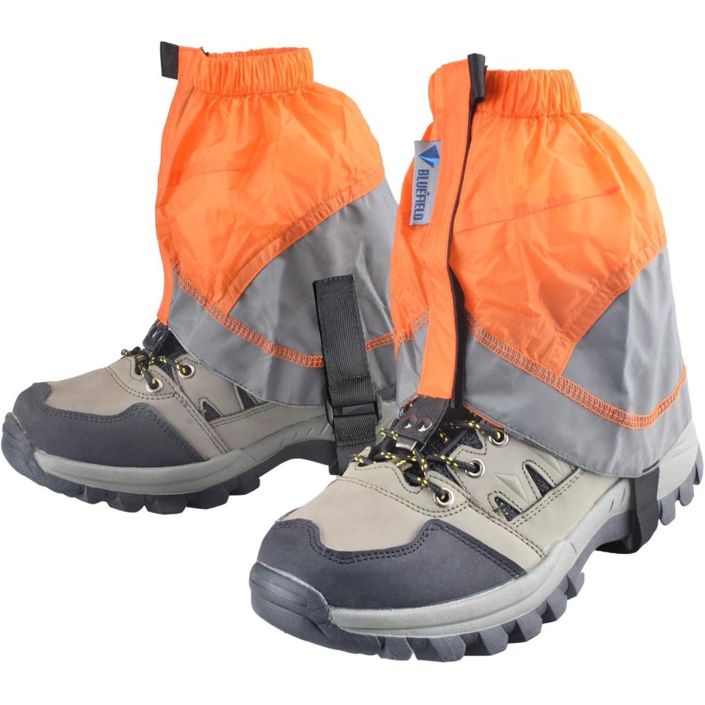 imageAzarxis Gutres Randonne Basses Gutres Cheville Impermables pour Homme Femme Trail Marche Escalade Chasse SkiOrange