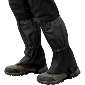 1 paire de guêtres d&rsquo;extérieur, guêtres imperméables, réglables et respirantes, protection des jambes, guêtres de randonnée pour la randonnée, l&rsquo;escalade, le trekking, la randonnée dans la(Noir)