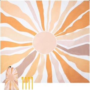 Couverture de Plage résistante au Sable | Grand Tapis de Plage imperméable et résistant au Sable | Pliable et léger – Accessoires de Camping pour randonnée, lac et Parc – 210 x 200 cm