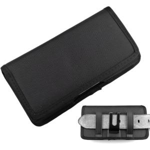1 Ceinture Sacoche pour Téléphone Portable avec Crochet, en Tissu Oxford, en Nylon, pour Homme, Cadeau pour Homme, Convient pour le Camping Sportif (Noir)