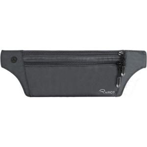 Ryaco Ceinture de Voyage Sac Banane avec Technologue RFID, Pochette de Securite Femme ou Homme pour Argents, Passeports, Carte Débit et Crédit et Smartphones – Noir(Gris)