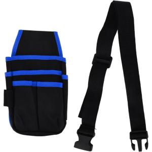 Sac à outils avec ceinture ventrale, pochette à outils multifonction en toile pour électriciens, sac de taille pour charpentiers bricolage (bleu)(bleu)