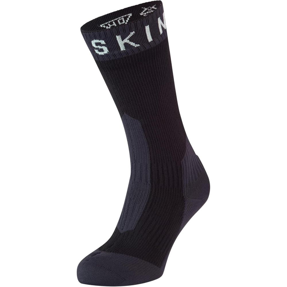 image:imageSEALSKINZ unisexe chaussette impermable de taille moyenne pour le temps froid extremeNoir