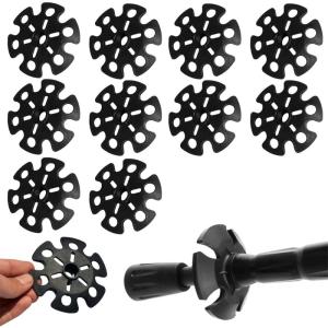 Lot de 10 paniers pour bâtons de randonnée, embouts de protection pour neige et boue, accessoires de remplacement pour bâtons de trekking, en caoutchouc durable