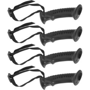 Lot de 4 Poignées Droites en PVC Noir avec Dragonne pour Bâtons de Randonnée 20 MM Accessoires Compatibles Trekking et Alpinisme Poignée de Bâton de Marche Ergonomique Antichoc