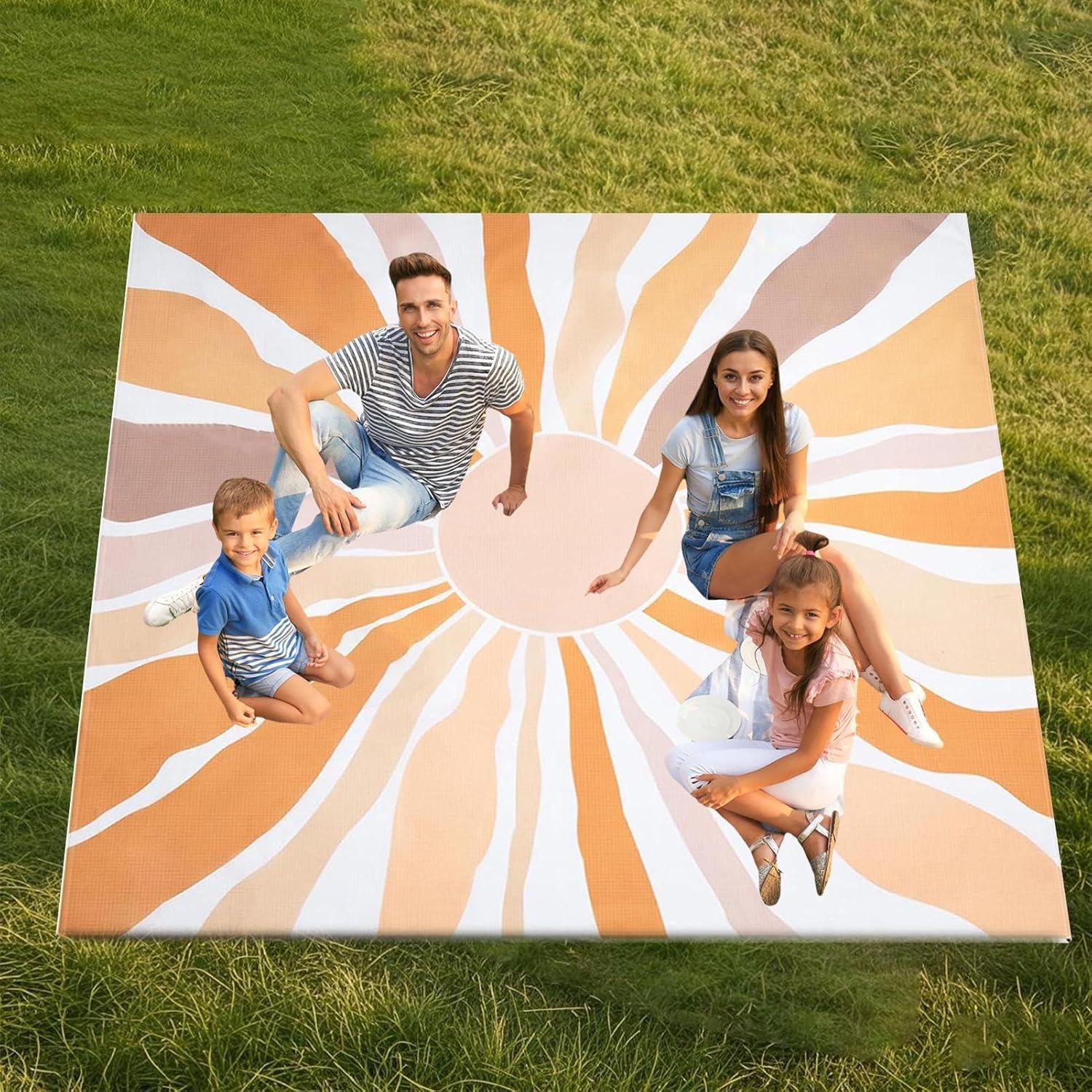 image:imageCouverture de PlageCouverture de PiqueNique Extrieure Rsistante au Soleil Grande Taille AntiSable Tapis Lger Pliable Transportable pour Randonne Camping Parc et Lac Accessoires Extrieurs