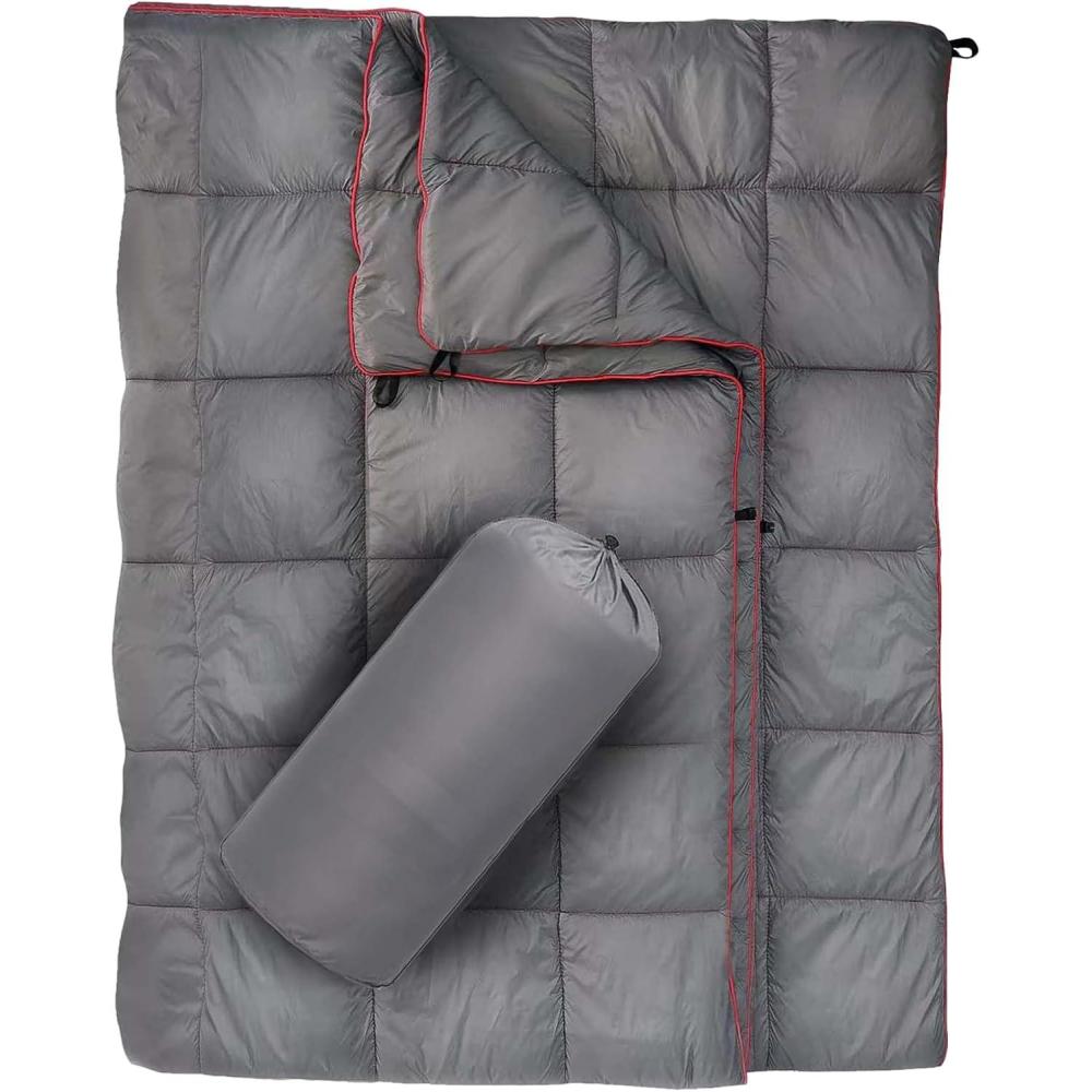 image:imageCouverture De Camping  Couverture Thermique Plumes Ultralgres Rembourrage Impermable  Couette Dextrieur Avec Isolation Chaude Pour Randonne Plage Voyage Piquenique Montagne AventuresGris