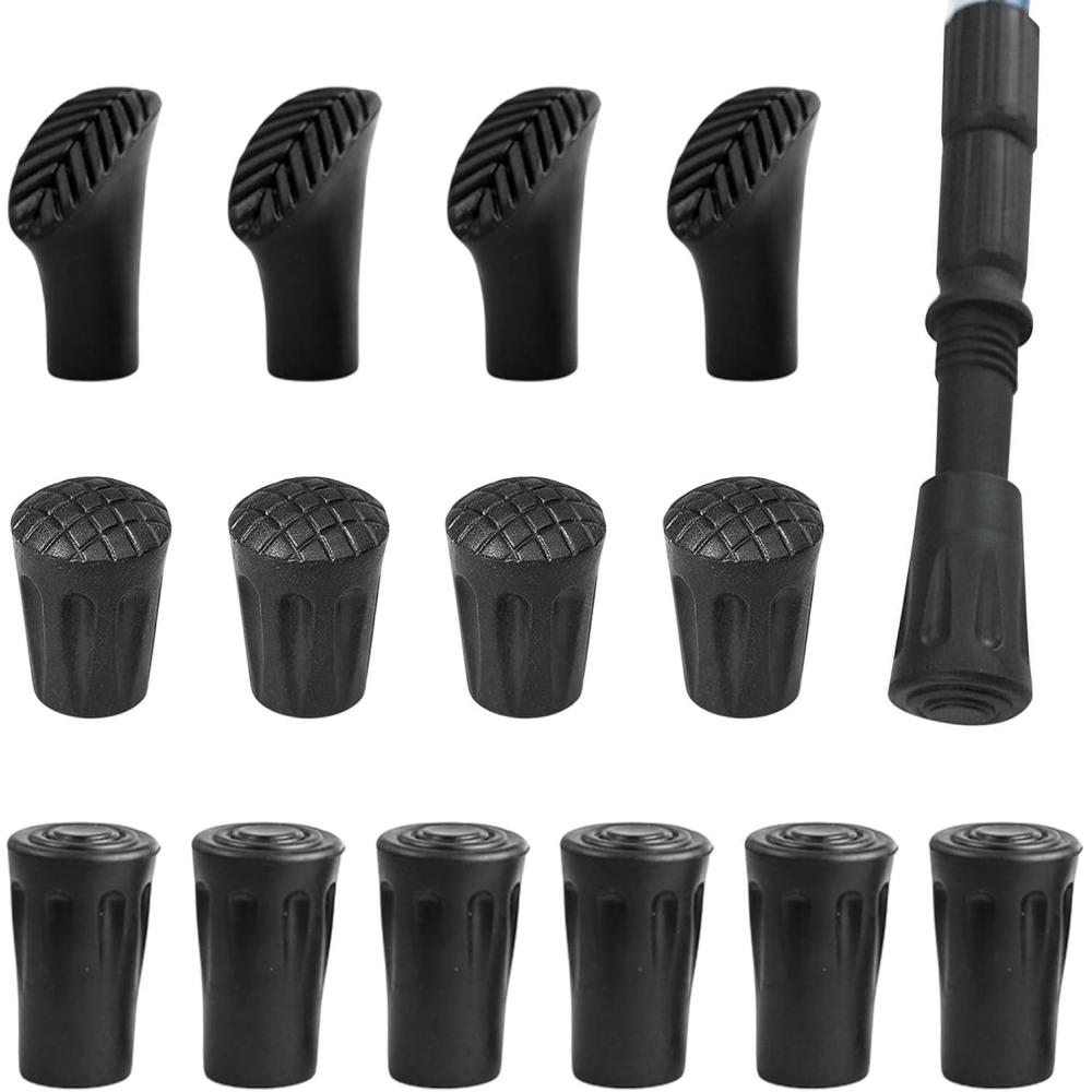 image:imageHuotflame Lot de 614 embouts en caoutchouc antidrapants de rechange pour btons de marche et btons de trekking Embouts de protection en caoutchouc pour asphalte gravier terrain camping14