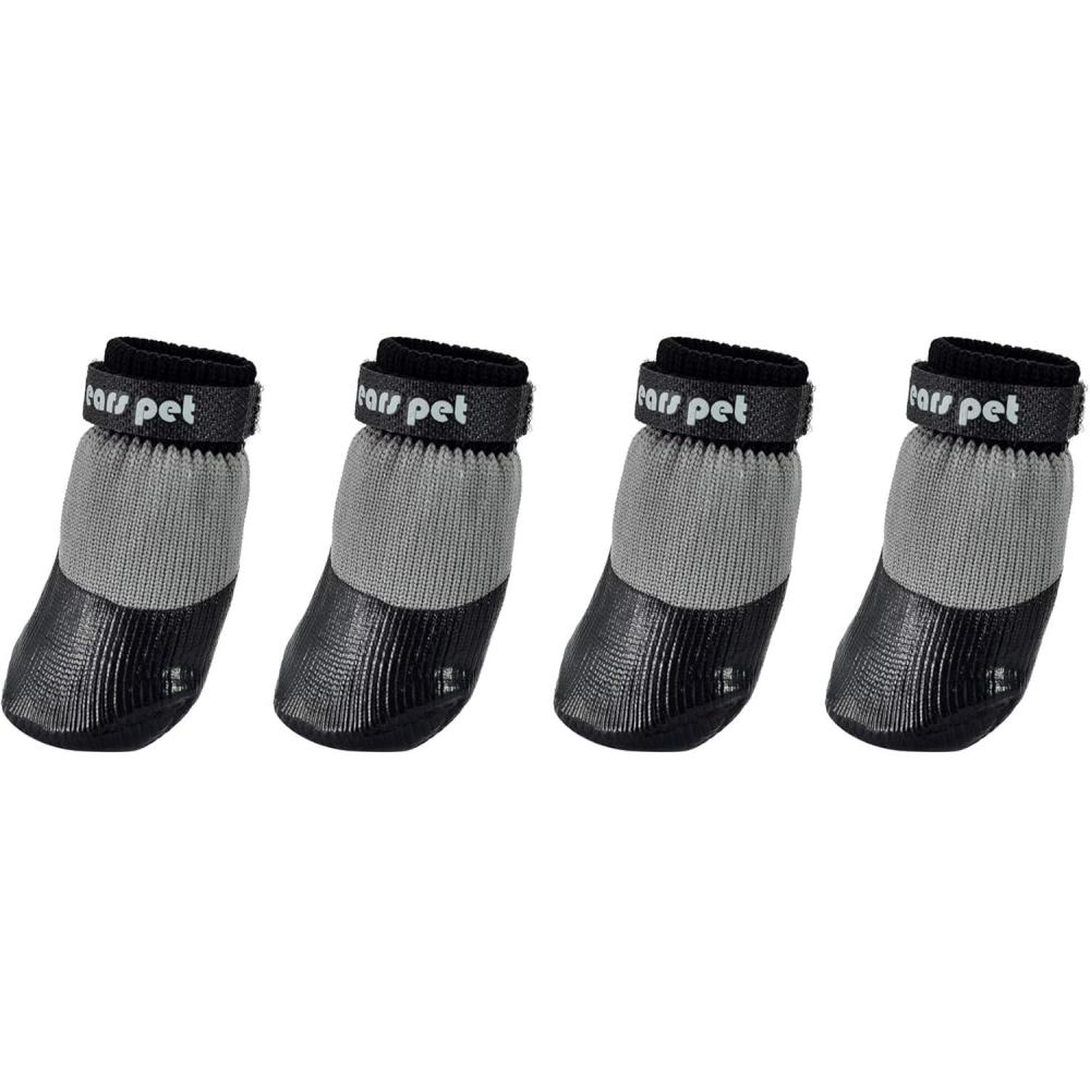 image:imageAvaner Lot de 4 Bottes pour Chien de Protection tanche Chaussettes Antidrapantes Chaussures pour Chiens de Petite et Moyenne Taille  M