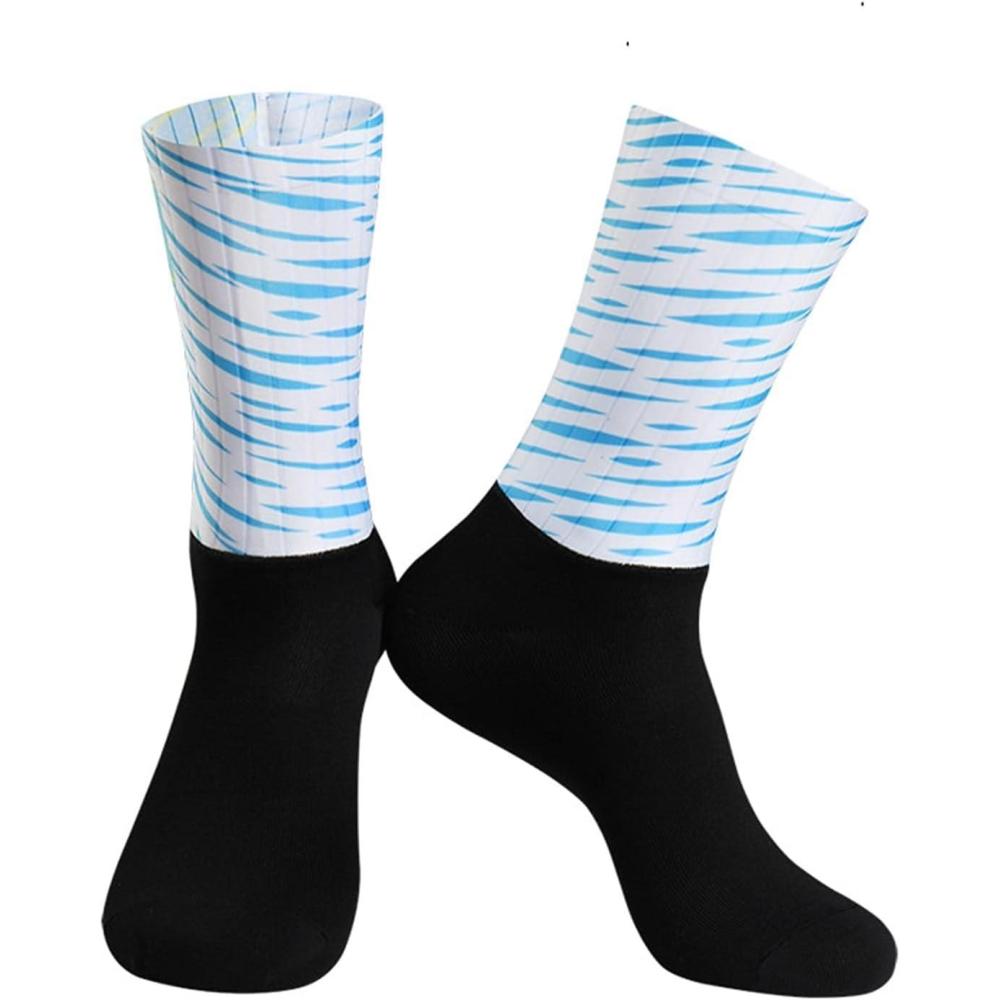 image:imageChaussettes Antidrapantes Silicone sans Soudure Chaussettes de Cyclisme Sport Vlo Running Sports SocksBleu