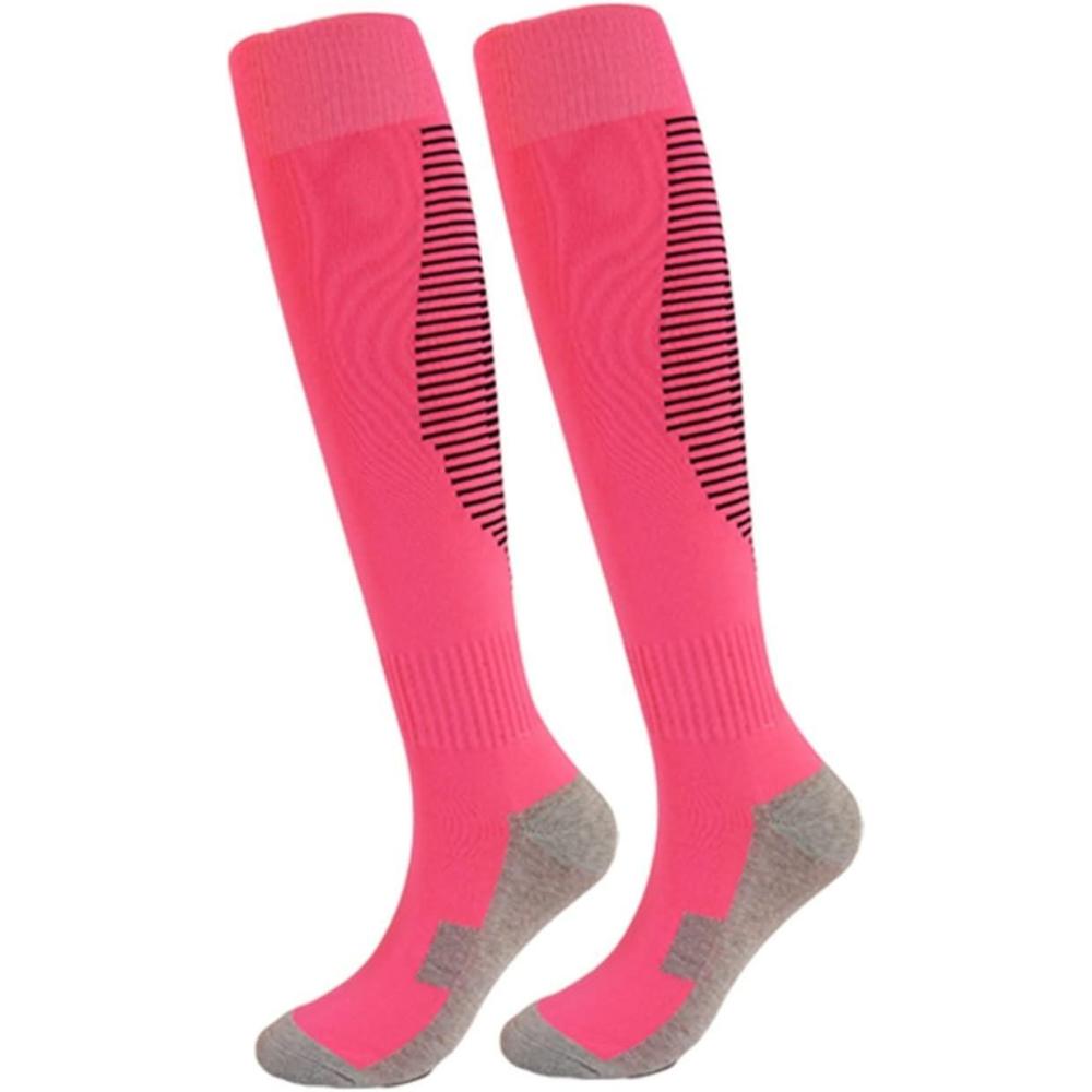 image:imageChaussettes de Sport for Hommes Running Chaussettes Compression Femmes Respirantes Femmes  vlo extrieur Bas de Football de BasketballA Pink