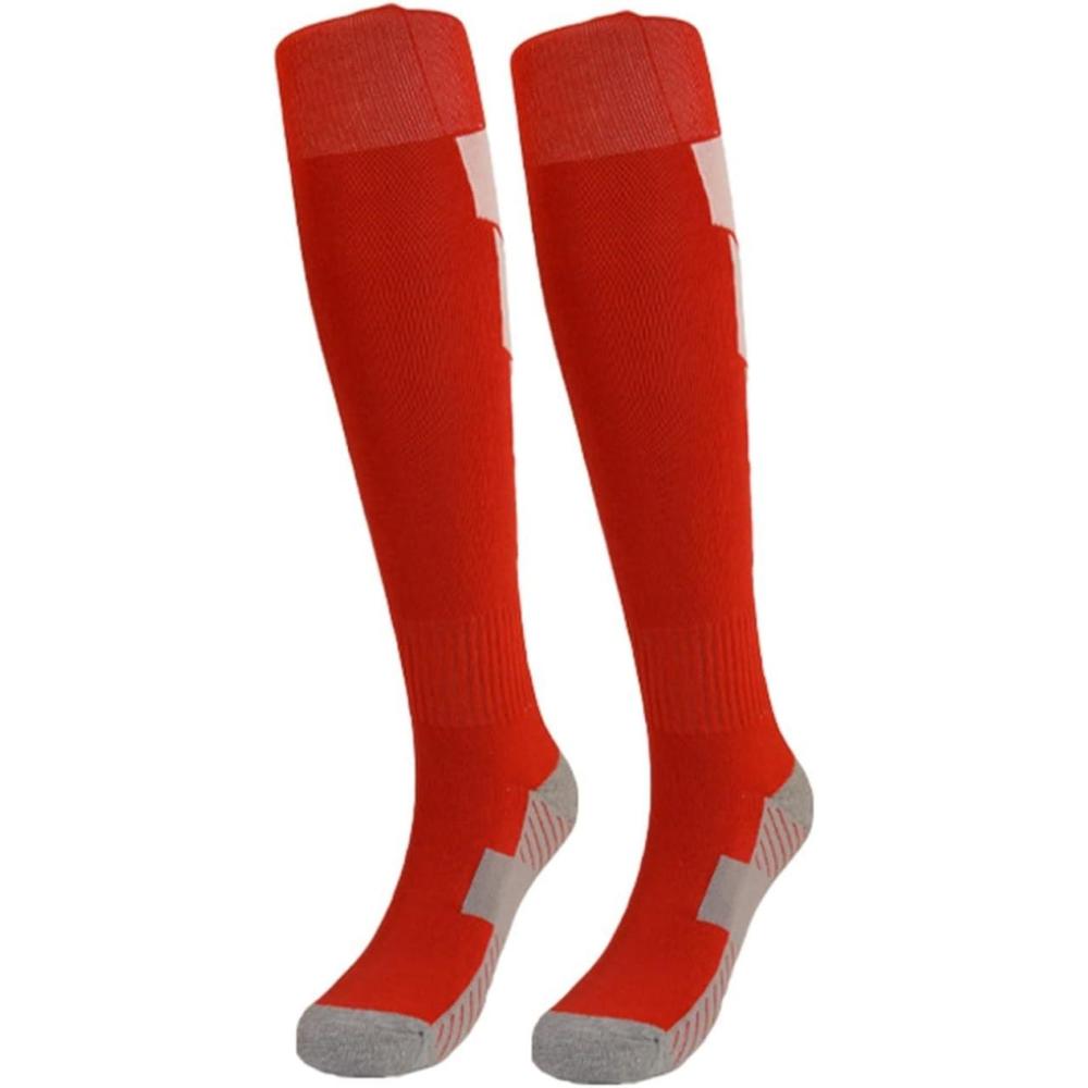 image:imageChaussettes de Sport for Hommes Running Chaussettes Compression Femmes Respirantes Femmes  vlo extrieur Bas de Football de BasketballA Red 2